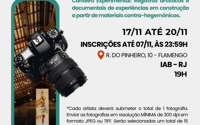 CHAMADA ABERTA — EXPOSIÇÃO FOTOGRÁFICA ITINERANTE